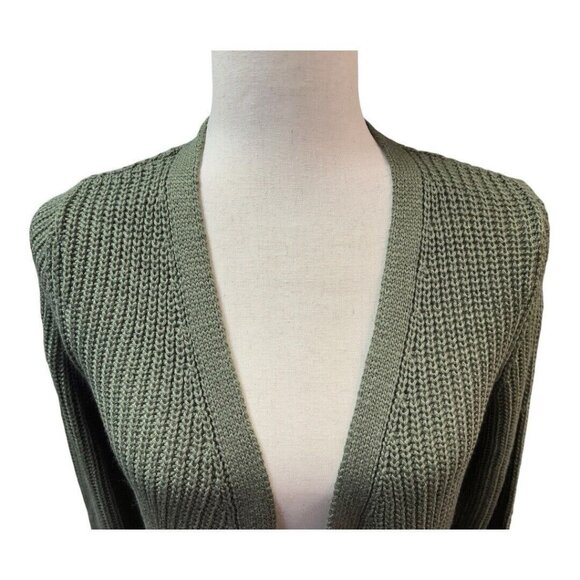 Pinque Jamelya Ribbon Criss Cross Back Cardigan~Size XS~Shaded Moss~New L9 25 - Picture 3 of 12